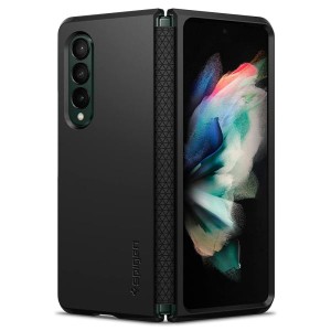 Spigen Galaxy ZFold3 ケース 背面保護 耐衝撃 2重構造 カメラ保護 傷防止 Qi充電 ワイヤレス充電 ACS03077 ブラック