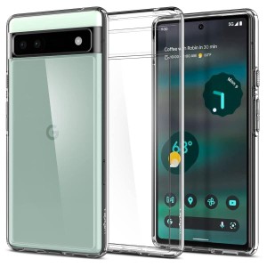 Spigen Google Pixel6a ケース クリア TPU 黄ばみ無し ワイヤレス充電対応 ACS04477 クリスタルクリア