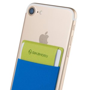 スマホ 手帳型 背面 カードケース パスケース カードホルダー SUICA PASMO カード入れ iphone android対応 ブルー