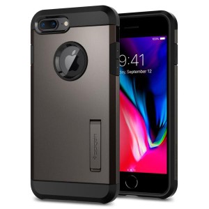 Spigen iPhone8Plus / iPhone7Plus ケース 米軍MIL規格取得 耐衝撃 スタンド機能 タフ・アーマー2 055CS22244 ガンメタル