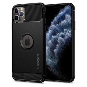 Spigen iPhone11ProMax ケース 耐衝撃 TPU 衝撃吸収 カメラ保護 Qi充電 ワイヤレス充電 075CS27133 マット・ブラック