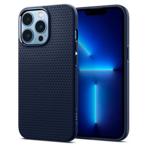 Spigen iPhone13Pro スマホケース ソフトケース 耐衝撃 指紋防止 ACS03259 ネイビーブルー