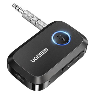 Bluetooth 5.3 Bluetooth レシーバー 3.5mm 受信機 SBC/AAC 車載/AUX/iPhone/Android type-C充電 UGREEN ブラック