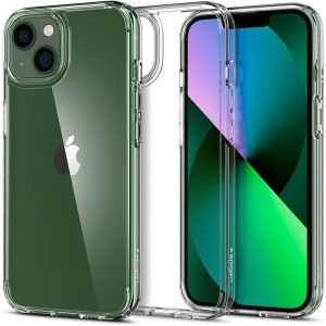 Spigen iPhone13mini ケース クリアケース TPUバンパー 耐衝撃 黄ばみ無し ワイヤレス充電対応 ACS03317 クリスタルクリア