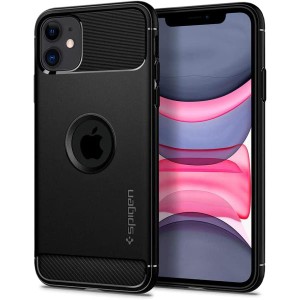 Spigen iPhone11 ケース 耐衝撃 TPU ソフトケース カメラ保護 Qi充電 ワイヤレス充電 076CS27183 マット・ブラック