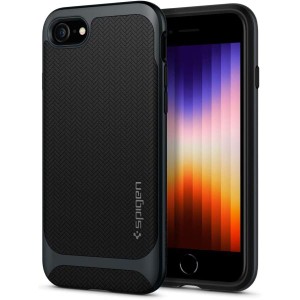 Spigen iPhoneSE2 第2世代 iPhoneSE3 第3世代 iPhone8 iPhone7 ケース TPU PCバンパー 耐衝撃 ACS00952 メタルスレート