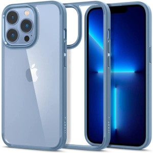 Spigen iPhone13Pro ケース 背面クリア TPU 耐衝撃 すり傷防止 黄ばみ無し ワイヤレス充電対応 ACS04132 シエラブルー