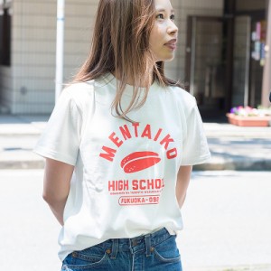 MENTAIKO HIGH SCHOOL Tシャツ ｜  福岡Tシャツ ご当地Tシャツ 明太子 お土産 メンズ レディース キッズ 子供 半袖 めんたいこ ロゴ  ロ