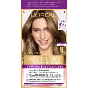 L'Oreal Paris(ロレアルパリ)エクセランス R クリームタイプ白髪染め8NG 緑がかったより明るい栗色本体【医薬部外品】 1個 (x 1)