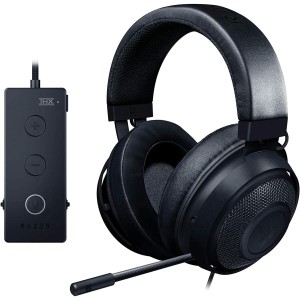 Razer Kraken Black ゲーミングヘッドセット + THX USBオーディオコントローラー 3.5mm/USB 7.1 立体音響対応 P