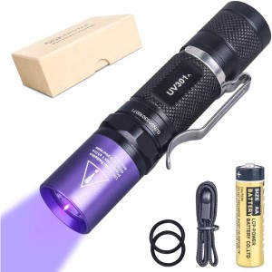 Lightfe UV301A UV懐中電灯 だいでんりょく LED 長寿命 ペン式 395nm LG 紫外線ライト 電池式 UVノリ凝固 ペットおしこ