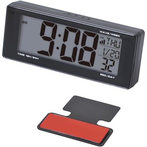 セイワ(SEIWA) 車内用品 デジタル時計 ライト電波クロック WA79 電池タイプ 電波 ブルーLEDバックライト