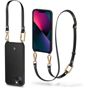 【CYRILL】 by Spigen iPhone 13 用 ケース 6.1インチ レザーTPU ストラップ ケース 2in1 スタイル ショルダース