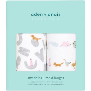 aden + anais essentials(エイデンアンドアネイエッセンシャルズ) 【日本正規品】おくるみ スワドル 2本入り ベビー 新生児 夜