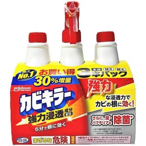 【大容量】カビキラー カビ取り 3本パック 30%増量 本体 520g+付け替え用520g×2本 お風呂用洗剤 詰め替え カビ除去スプレー 掃除 お風