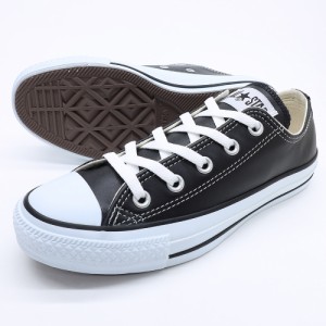 レザーオールスター CONVERSE コンバース ローカット ブラック CONVERS LEA ALL STAR OX ユニセックス 天然皮革 レザー オールスター ス