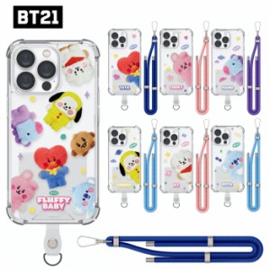 Galaxyケース BT21 ストラップ付 Galaxy S23 Ultra S22 S21 S20 Note20 Ultra Note10 Plus スマホケース グッズ キャラクター BTS 公式 