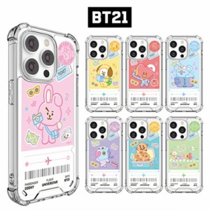 BT21 iPhone14 Plus Pro MAX クリア 透明 スケルトン ミニ スマホケース グッズ キャラクター BTS バンタン ダイナマイト 公式 防弾少年