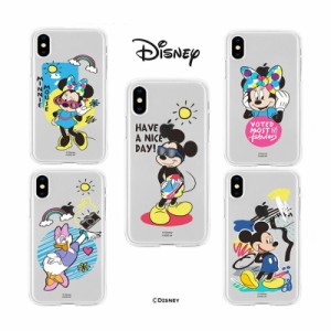 Disney iPhone14 Plus Pro MAX サマー iPhoneケース iPhone13 SE3 クリアー カバー 公式 ディズニー 人気 ミニー ミッキー ドナルド デイ