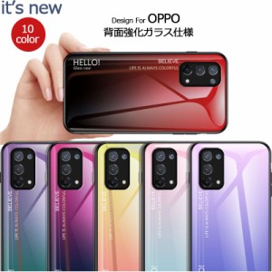 OPPO AX7 ケース 薄型 軽量 OPPO R17 Neo ケース 強化ガラス グラデーション OPPO A5 2020 携帯カバー 傷防止 滑り止め 耐衝撃 OPPO A73 