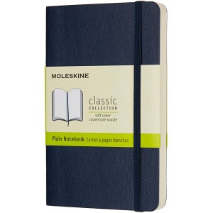 MOLESKINE（モレスキン） ポケットサイズ ソフトカバー カラーノートブック プレーン＜無地＞ QP613B20 5180165 サファイアブルー 父の日