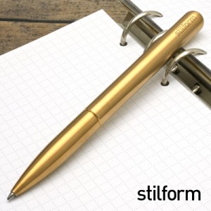 ボールペン スティルフォーム Pen Gold Brass  stilform 200034 ギフト プレゼント 男性 女性 筆記具 記念品 誕生日プレゼント  入学祝い