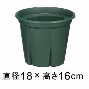 植木鉢 スリット鉢 根っこつよし 6号 18cm グリーン 2リットル プラスチック 鉢 軽量 根が育つ【ap-nekot6gr】