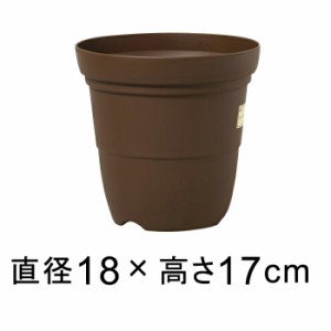 カラーバリエ 長鉢 6号 18.2cm コーヒーブラウン 2.4リットル 植木鉢 おしゃれ 室内 屋外 プラスチック 軽い 深い かわいい シンプル【rc