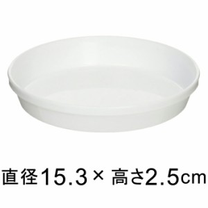 浅皿 5号〔15.3cm〕ホワイト◆適合する鉢◆底直径13cm以下の植木鉢【sa-asa5w】