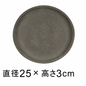 カッセル 受皿 25cm ダークグレー ◆適合する鉢◆底直径が22cm以下の植木鉢【kasel-sa25h】