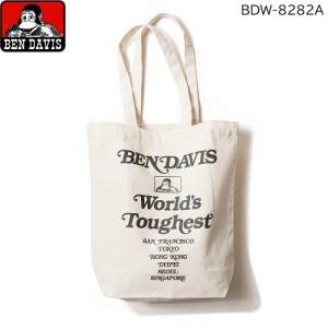 BEN DAVIS ベンデイビス トートバッグ コットン オーガニックキャンパス プリントトート 綿 メンズ レディース 肩がけバッグ BDW-8282A