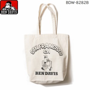 BEN DAVIS ベンデイビス トートバッグ コットン オーガニックキャンパス プリントトート 綿 メンズ レディース 肩がけバッグ BDW-8282B