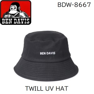 BEN DAVIS ベンデイビス コットンハット ツイル バケットハット UVカット 綿 帽子 メンズ レディース BDW-8667