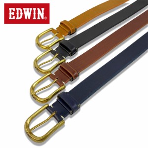 EDWIN エドウィン 35mm レザーベルト 本革 バッファローレザー 厚地 ベーシック メンズ レディース 0111022