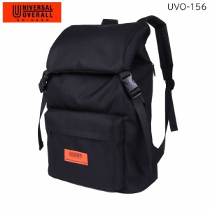 UNIVERSAL OVERALL ユニバーサルオーバーオール フラップリュック 26L 撥水 黒 レディース メンズ シンプル バッグ デイパック バックパ