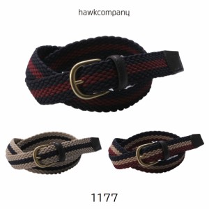 Hawk Company ホークカンパニー 30mm メッシュベルト ゴムベルト ストレッチベルト 編込みベルト ラインベルト 伸縮 メンズ レディース 1