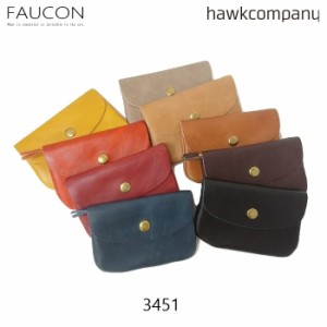 Hawk Company FAUCON ホークカンパニー 本革 コインケース カード入れ付き フラップホック式 小銭入れ 財布 レザーコインケース メンズ 