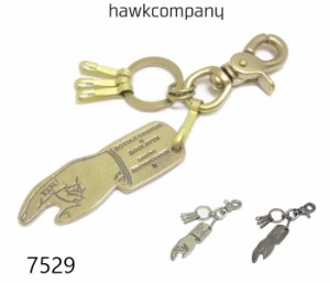 Hawk Company ホークカンパニー ルーレット＆ボトルオープナー キーホルダー 栓抜き キーリング 3連フック ナスカン 真鍮 レトロ レプリ