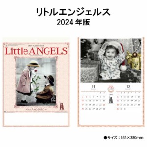 カレンダー 2024年 壁掛け リトルエンジェルス NK36 2024年版 カレンダー 壁掛け 46/4切 かわいい おしゃれ きれい カラフル キム・アン