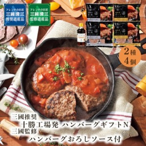  三國シェフ 推奨 三國清三 北海道 三國推奨 十勝工場発ハンバーグギフトＮ 三國監修 ハンバーグおろしソース付 北海道 産地直送 送料無