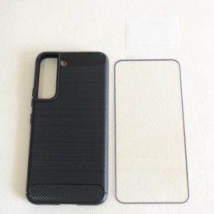 【3点フルセット】Galaxy S22 薄型ケース+ブルーライトカットガラスフィルム+カメラガラスフィルム ケース 画面保護ガラス レンズ保護 SC