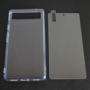 2点セット Pixel6a クリアケース+画面保護ガラス TPU 透明 クリア 画面保護 9H シンプル カバー 耐衝撃 ソフトケース ピクセル6a