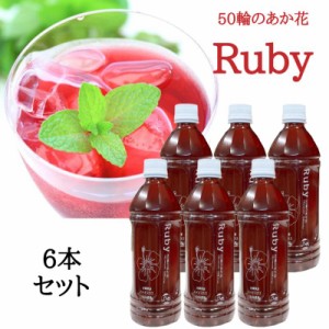 Ruby 500ml ×6本セット ハイビスカスティー ハイビスカスシロップ ハイビスカスジュース 送料無料 ルビー ジュース ティー シロップ  お