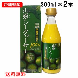 山原シークワーサー 300ml×2本セット 送料無料 沖縄産 シークワーサージュース 果汁100％ 青切り シークワーサー 山原シークヮーサー あ