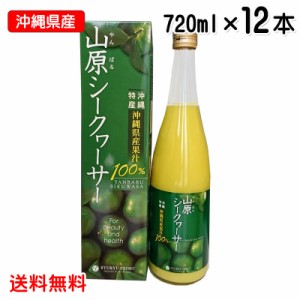 山原シークワーサー 720ml×12本セット 送料無料 沖縄産 シークワーサージュース 果汁100％ 青切り シークワーサー 山原シークヮーサー 