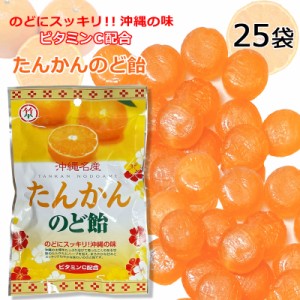 たんかんのど飴 80g×25袋 沖縄名産 タンカン ビタミンC 配合 個包装 フルーツ キャンディ 送料無料 竹製菓 沖縄 お土産 人気