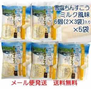 雪塩ちんすこう ミルク 風味 6個入り× 5袋 メール便発送 送料無料 訳あり