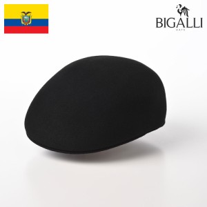 BIGALLI ハンチング帽 ウールフェルト100％ 帽子 メンズ レディース 秋 冬 キャップ CAP 鳥打帽 ハンチングベレー 大きいサイズ シンプル