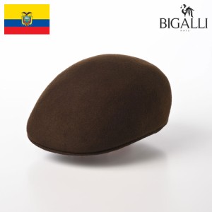 BIGALLI ハンチング帽 ウールフェルト100％ 帽子 メンズ レディース 秋 冬 キャップ CAP 鳥打帽 ハンチングベレー 大きいサイズ シンプル