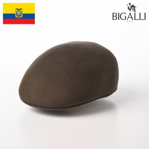 BIGALLI ハンチング帽 ウールフェルト100％ 帽子 メンズ レディース 秋 冬 キャップ CAP 鳥打帽 ハンチングベレー 大きいサイズ シンプル